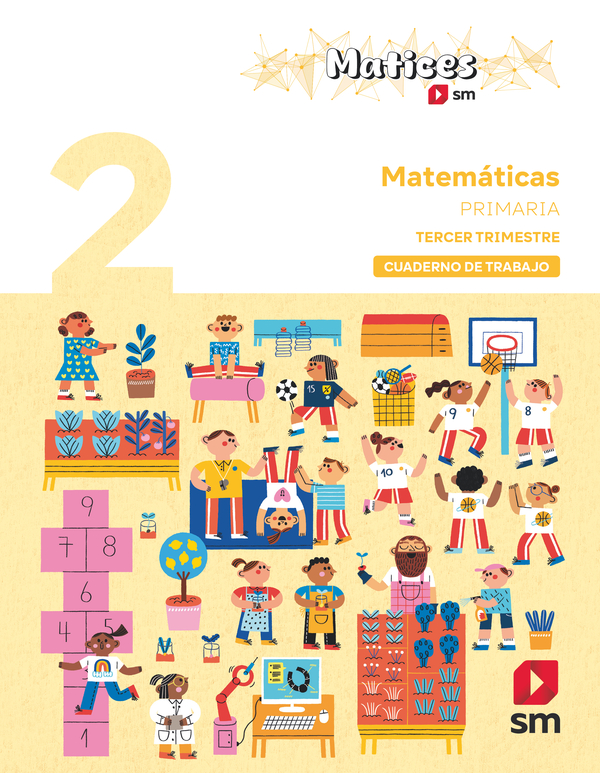 Portada del producto:  Cuaderno de Matemáticas. 2 Primaria. 3 Trimestre. Matices