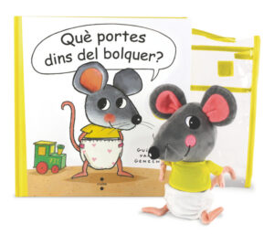 Portada del producto:  Què portes dins del bolquer? Lot llibre + nino
